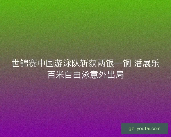 世锦赛中国游泳队斩获两银一铜 潘展乐百米自由泳意外出局 世锦赛中国游泳队斩获两银一铜 潘展乐百米自由泳意外出局
